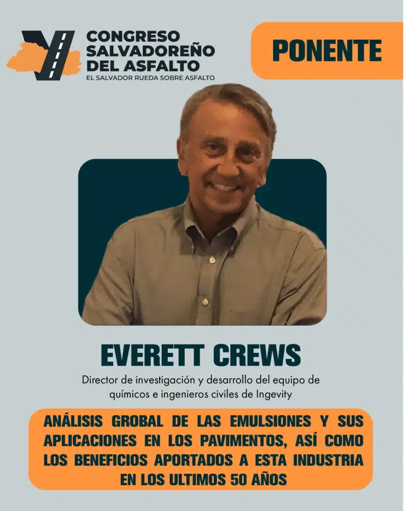 Dr. Everett Crews (Ingevity) analizando los Mercados Globales de Betún y Emulsiones Asfálticas en el congreso.